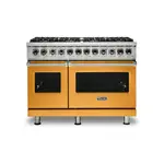 Viking VDR5488BDALP 5 Series 48 inch Dual Fuel Range with 8 Sealed Burners (Daffodil, Liquid Propane)