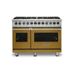 Viking VDR5488BGHLP 5 Series 48 inch Dual Fuel Range with 8 Sealed Burners (Golden Hour, Liquid Propane)