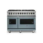 Viking VDR5488BNSLP 5 Series 48 inch Dual Fuel Range with 8 Sealed Burners (November Sky, Liquid Propane)