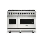 Viking VDR5488BPWLP 5 Series 48 inch Dual Fuel Range with 8 Sealed Burners (Pure White, Liquid Propane)