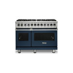 Viking VDR5488BSBLP 5 Series 48 inch Dual Fuel Range with 8 Sealed Burners (Slate Blue, Liquid Propane)