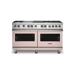 Viking VDR5606GQBHLP 5 Series 60" Dual Fuel Range with 6 Sealed Burners, Griddle and Grill (Blush, Liquid Propane)