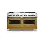 Viking VDR5606GQGHLP 5 Series 60" Dual Fuel Range with 6 Sealed Burners, Griddle and Grill (Golden Hour, Liquid Propane)