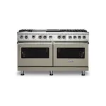 Viking VDR5606GQNALP 5 Series 60" Dual Fuel Range with 6 Sealed Burners, Griddle and Grill (Nantucket, Liquid Propane)