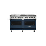 Viking VDR5606GQSBLP 5 Series 60" Dual Fuel Range with 6 Sealed Burners, Griddle and Grill (Slate Blue, Liquid Propane)