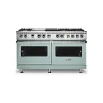 Viking VDR5606GQSPLP 5 Series 60" Dual Fuel Range with 6 Sealed Burners, Griddle and Grill (Splash, Liquid Propane)