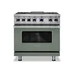 Viking VDR73624GEULP 7 Series 36" Dual Fuel Range with 4 Sealed Burners and Griddle (Eucalyptus, Liquid Propane)