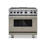 Viking VDR73624GNALP 7 Series 36 inch Dual Fuel Range with 4 Sealed Burners and Griddle (Nantucket, Liquid Propane)