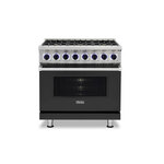 Viking VDR73626BCSLP 7 Series 36" Dual Fuel Range with 6 Sealed Burners (Cast Black, Liquid Propane)