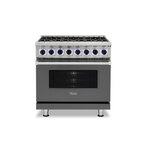 Viking VDR73626BDGLP 7 Series 36" Dual Fuel Range with 6 Sealed Burners (Damascus Grey, Liquid Propane)