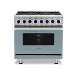 Viking VDR73626BNSLP 7 Series 36 inch Dual Fuel Range with 6 Sealed Burners (November Sky, Liquid Propane)