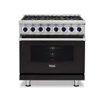 Viking VDR73626BONLP 7 Series 36 inch Dual Fuel Range with 6 Sealed Burners (Onyx, Liquid Propane)