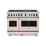 Viking VDR74826GBHLP 7 Series 48" Dual Fuel Range with 6 Sealed Burners and Griddle (Blush, Liquid Propane)