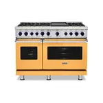 Viking VDR74826GDALP 7 Series 48" Dual Fuel Range with 6 Sealed Burners and Griddle (Daffodil, Liquid Propane)