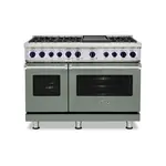 Viking VDR74826GEULP 7 Series 48" Dual Fuel Range with 6 Sealed Burners and Griddle (Eucalyptus, Liquid Propane)