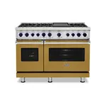 Viking VDR74826GGHLP 7 Series 48" Dual Fuel Range with 6 Sealed Burners and Griddle (Golden Hour, Liquid Propane)