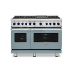 Viking VDR74826GNSLP 7 Series 48" Dual Fuel Range with 6 Sealed Burners and Griddle (November Sky, Liquid Propane)