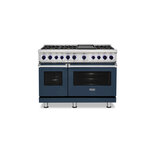 Viking VDR74826GSBLP 7 Series 48" Dual Fuel Range with 6 Sealed Burners and Griddle (Slate Blue, Liquid Propane)