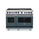 Viking VDR74826GSQLP 7 Series 48" Dual Fuel Range with 6 Sealed Burners and Griddle (Squall, Liquid Propane)