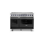 Viking VDR74828BCSLP 7 Series 48" Dual Fuel Range with 8 Sealed Burners (Cast Black, Liquid Propane)