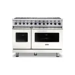 Viking VDR74828BPWLP 7 Series 48" Dual Fuel Range with 8 Sealed Burners (Pure White, Liquid Propane)