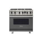 Viking VGIC53626BDGLP 5 Series 36" Open Burner Gas Range (Damascus Grey, Liquid Propane)