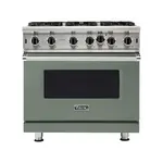 Viking VGIC53626BEULP 5 Series 36" Open Burner Gas Range (Eucalyptus, Liquid Propane)