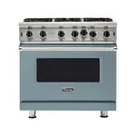 Viking VGIC53626BNS 5 Series 36" Open Burner Gas Range (November Sky, Natural Gas)