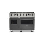 Viking VGIC54828BDGLP 5 Series 48" Open Burner Gas Range (Damascus Grey, Liquid Propane)