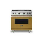 Viking VGR5364GGHLP 5 Series 36" Sealed Burner Gas Range with 4 Burners and Griddle  (Golden Hour, Liquid Propane)