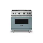 Viking VGR5364GNSLP 5 Series 36" Sealed Burner Gas Range with 4 Burners and Griddle  (November Sky, Liquid Propane)