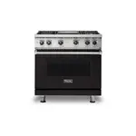 Viking VGR5364GONLP 5 Series 36" Sealed Burner Gas Range with 4 Burners and Griddle  (Onyx, Liquid Propane)