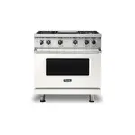 Viking VGR5364GPWLP 5 Series 36" Sealed Burner Gas Range with 4 Burners and Griddle  (Pure White, Liquid Propane)