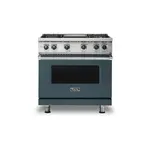 Viking VGR5364GSQLP 5 Series 36" Sealed Burner Gas Range with 4 Burners and Griddle  (Squall, Liquid Propane)