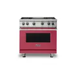 Viking VGR5364GVALP 5 Series 36" Sealed Burner Gas Range with 4 Burners and Griddle  (Valentine, Liquid Propane)