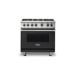 Viking VGR5366BCSLP 5 Series 36" Sealed Burner Gas Range with 6 Burners (Cast Black, Liquid Propane)