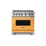 Viking VGR5366BDA 5 Series 36" Sealed Burner Gas Range with 6 Burners (Daffodil, Natural Gas)