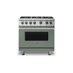 Viking VGR5366BEULP 5 Series 36" Sealed Burner Gas Range with 6 Burners (Eucalyptus, Liquid Propane)