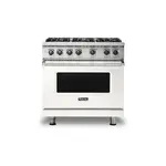 Viking VGR5366BPWLP 5 Series 36" Sealed Burner Gas Range with 6 Burners (Pure White, Liquid Propane)