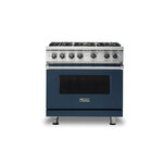 Viking VGR5366BSBLP 5 Series 36" Sealed Burner Gas Range with 6 Burners (Slate Blue, Liquid Propane)