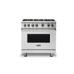 Viking VGR5366BSSLP 5 Series 36" Sealed Burner Gas Range with 6 Burners (Stainless Steel, Liquid Propane)