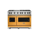 Viking VGR5486GDALP 5 Series 48" Sealed Burner Gas Range with 6 Burners and Griddle (Daffodil, Liquid Propane)