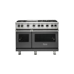 Viking VGR5486GDGLP 5 Series 48" Sealed Burner Gas Range with 6 Burners and Griddle (Damascus Grey, Liquid Propane)