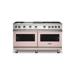 Viking VGR5606GQBHLP 5 Series 60" Sealed Burner Gas Range with 6 Burners, Griddle and Grill (Blush, Liquid Propane)