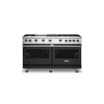 Viking VGR5606GQCSLP 5 Series 60" Sealed Burner Gas Range with 6 Burners, Griddle and Grill (Cast Black, Liquid Propane)