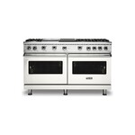 Viking VGR5606GQPWLP 5 Series 60" Sealed Burner Gas Range with 6 Burners, Griddle and Grill (Pure White, Liquid Propane)