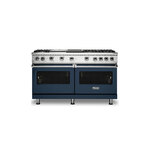 Viking VGR5606GQSBLP 5 Series 60" Sealed Burner Gas Range with 6 Burners, Griddle and Grill (Slate Blue, Liquid Propane)