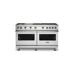 Viking VGR5606GQSSLP 5 Series 60" Sealed Burner Gas Range with 6 Burners, Griddle and Grill (Stainless Steel, Liquid Propane)