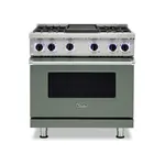 Viking VGR73624GEULP 7 Series 36" Sealed Burner Gas Range with 4 Burners and Griddle (Eucalyptus, Liquid Propane)