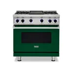 Viking VGR73624GIVLP 7 Series 36" Sealed Burner Gas Range with 4 Burners and Griddle (Ivy, Liquid Propane)